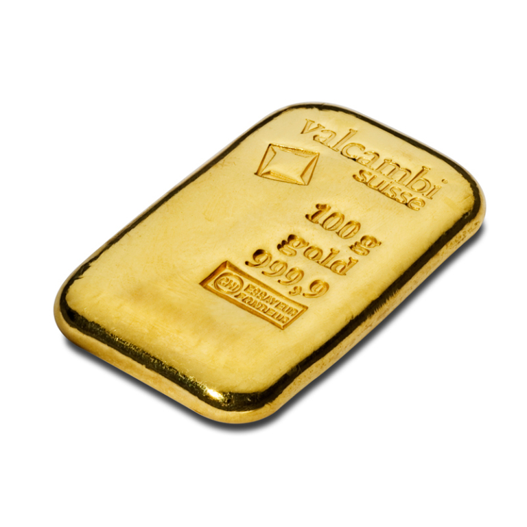 Cast gold bar Valcambi 100 g - photo 1