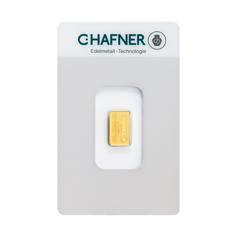 Minted Gold Bar C. Hafner 2 g - photo 1