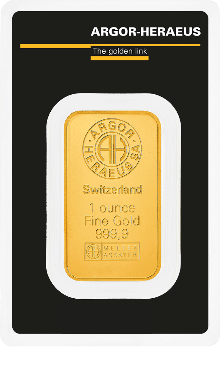 Zlata tehlička Argor-Heraeus 1 unca