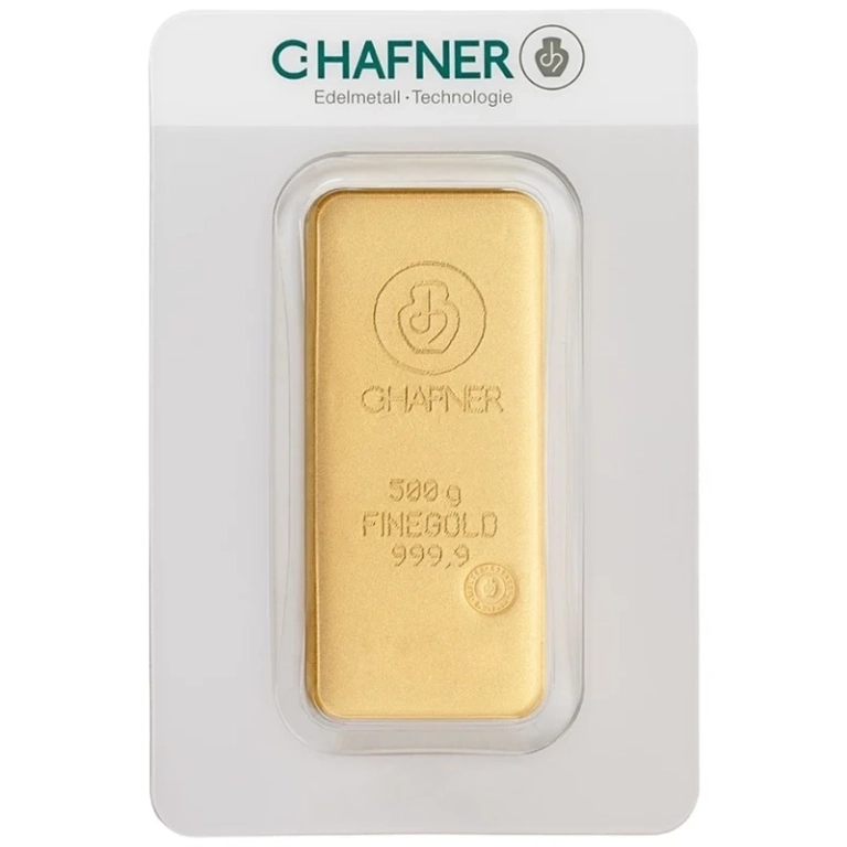 Cast gold bar C. Hafner 500 g - photo 1