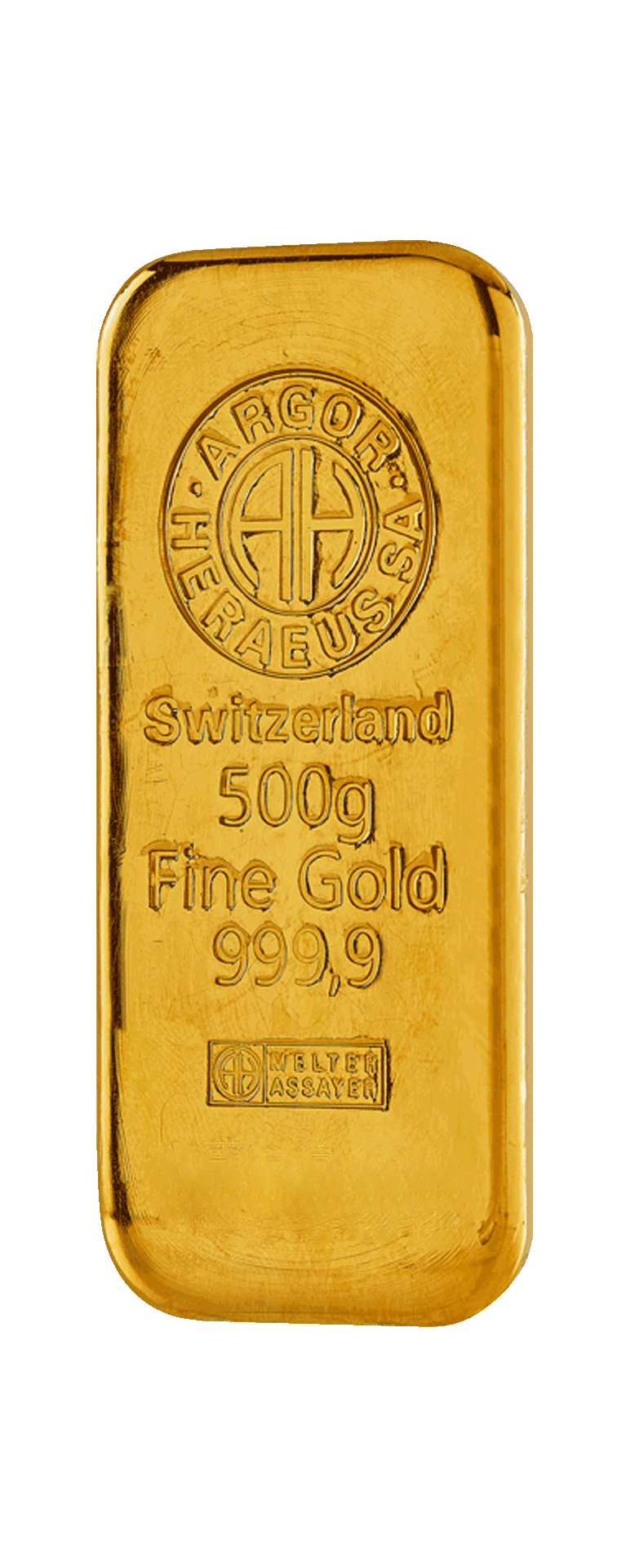 Cast gold bar Argor-Heraeus 500 g - photo 1
