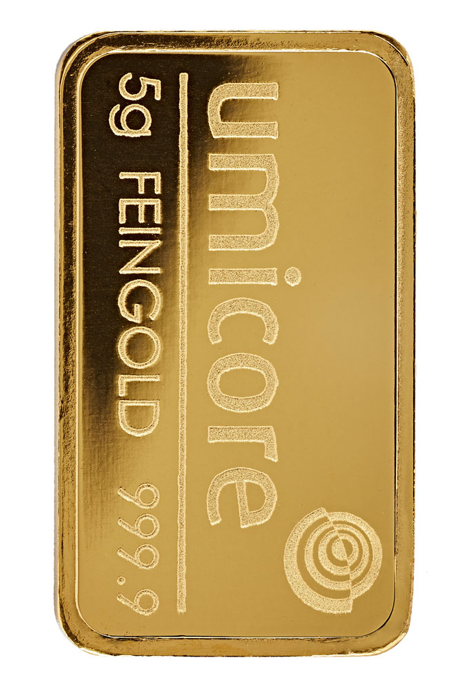 Zlata tehlička Umicore 5 g - fotografia 1